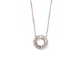 Open Circle Necklace With CZ Baguette Border Itsallagift