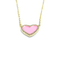 Pink Enamel Heart Necklace With CZ Stone Border Itsallagift