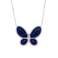 Large Butterfly Pendant With High Quality Colored CZ Stones - 3 Colors Available! Sapphire Itsallagift