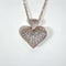 Puff Heart Necklace With Small Heart And CZ Stones Itsallagift