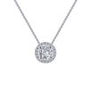 LAFONN 0.62ct TW Round Halo Necklace Itsallagift