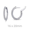 LAFONN 1.8ct TW Oval Hoop Earrings Itsallagift