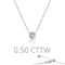 LAFONN Solitaire Necklace 0.5ct Itsallagift