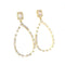 Large Open Teardrop Earring With Baguette Border and Rectangle Stud Itsallagift
