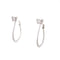 Large Oval Hoop Styled Earrings With Butterfly Accent Itsallagift