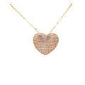 Large Pave Heart Necklace Gold Itsallagift