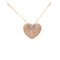 Large Pave Heart Necklace Gold Itsallagift