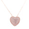 Large Pave Heart Necklace Rose GOld Itsallagift