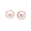 Large Pearl Earrings with Metal Halo Gold Itsallagift