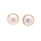Large Pearl Earrings with Metal Halo Gold Itsallagift