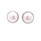 Large Pearl Earrings with Metal Halo SIlver Itsallagift