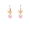 Light Pink Enamel Heart and Bow Earrings Itsallagift