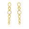 Long Link Styled Earrings With CZ Border Gold Itsallagift