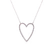 Long Open Heart CZ Necklace Itsallagift