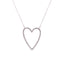 Long Open Heart CZ Necklace Itsallagift