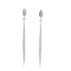 Long Thin Hanging Earrings With CZ Stones Itsallagift
