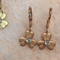 Matte Gold Flower Earrings Rose Gold Itsallagift