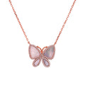 Mother of pearl butterfly necklace Rose Gold Itsallagift