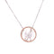 Mother of Pearl Disc with CZ Border Necklace Itsallagift