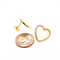 Mother Of Pearl Gold Heart Earrings With CZ Stone Border Itsallagift