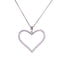Open Heart CZ Necklace Silver Itsallagift