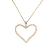 Open Heart CZ Necklace Gold Itsallagift