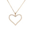 Open Heart CZ Necklace Gold Itsallagift
