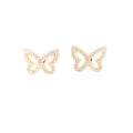 Open Pave Butterfly Earrings Gold Itsallagift