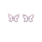 Open Pave Butterfly Earrings Silver Itsallagift