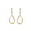 Open Teardrop Lever Back Earrings