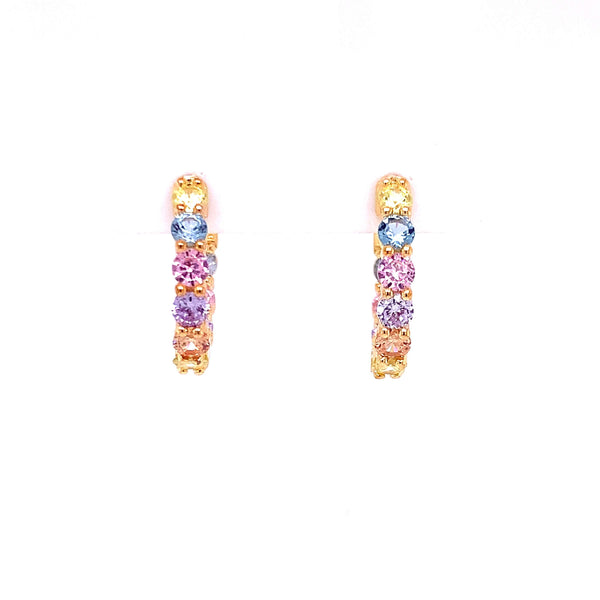 Pastel Colored Stone Hoops Itsallagift