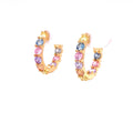 Pastel Colored Stone Hoops Itsallagift