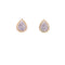 Pear Shaped Pave Earrings with Gold Border Itsallagift