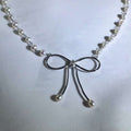 Pearl Bow Necklace Itsallagift