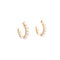 Pearl Hoop Earrings with Pave CZ Siding Itsallagift