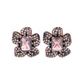 Pink Stone Flower Earrings Itsallagift