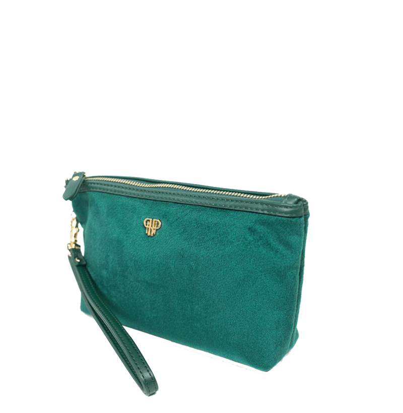 PurseN Getaway Velvet Wristlet Makeup Bag