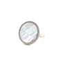 Round Ring With Mother Of Pearl Center And White CZ Halo - 2 Colors Available! Silver / Size 6 Itsallagift