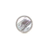 Round Ring With Mother Of Pearl Center And White CZ Halo - 2 Colors Available! Itsallagift