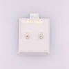 Small Flower CZ with Pink Center Stone Earrings Itsallagift