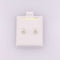 Small Flower CZ with Pink Center Stone Earrings Itsallagift