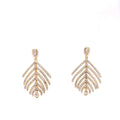 Small Hanging Leaf Earrings Gold Itsallagift