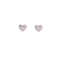 Small Heart Earrings With CZ Stones Silver Itsallagift