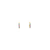 Small Huggie Earrings With Multicolored Rainbow CZ Stones Itsallagift