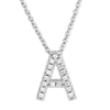 Small Initial Necklace With Micro Pave CZ Stones A Itsallagift