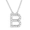 Small Initial Necklace With Micro Pave CZ Stones B Itsallagift