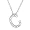 Small Initial Necklace With Micro Pave CZ Stones C Itsallagift