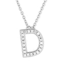 Small Initial Necklace With Micro Pave CZ Stones D Itsallagift