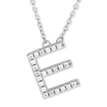 Small Initial Necklace With Micro Pave CZ Stones E Itsallagift
