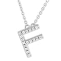 Small Initial Necklace With Micro Pave CZ Stones F Itsallagift